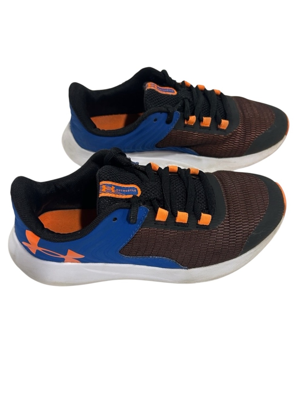 Under Armour Black, Blue & Orange Kids Athletic Sneakers